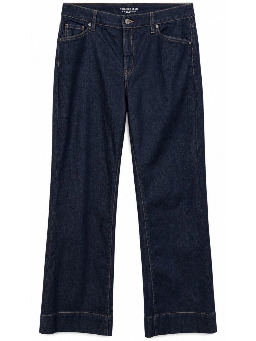 Chico's trouser Jeans Size 10R (1.5R) Blue dark wash wide leg lightweight denim